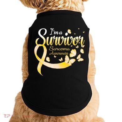 I'm A Survivor Sarcoma Awareness Butterfly Cute Gift Doggie Tank