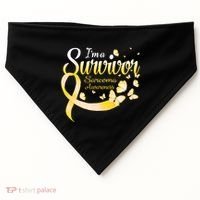 I'm A Survivor Sarcoma Awareness Butterfly Cute Gift USA-Made Doggie Bandana thumb 0