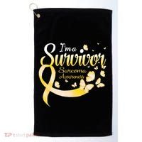 I'm A Survivor Sarcoma Awareness Butterfly Cute Gift Golf Towel thumb 0