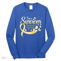 I'm A Survivor Sarcoma Awareness Butterfly Cute Gift Long Sleeve Shirt thumb 0