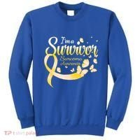 I'm A Survivor Sarcoma Awareness Butterfly Cute Gift Sweatshirt thumb 0