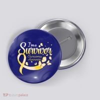 I'm A Survivor Sarcoma Awareness Butterfly Cute Gift Button thumb 0