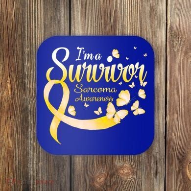 I'm A Survivor Sarcoma Awareness Butterfly Cute Gift Coaster