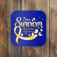 I'm A Survivor Sarcoma Awareness Butterfly Cute Gift Coaster thumb 0