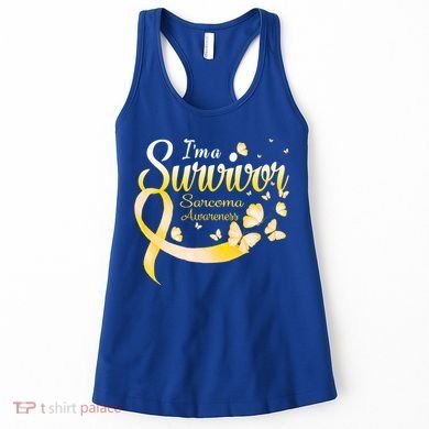 I'm A Survivor Sarcoma Awareness Butterfly Cute Gift Women's Tank Top
