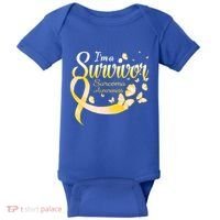 I'm A Survivor Sarcoma Awareness Butterfly Cute Gift Baby Bodysuit thumb 0