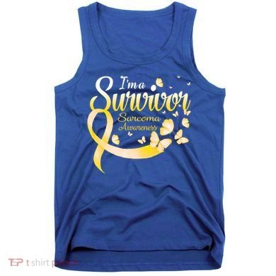 I'm A Survivor Sarcoma Awareness Butterfly Cute Gift Tank Top