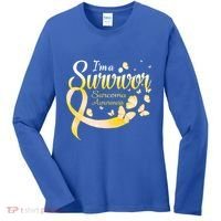 I'm A Survivor Sarcoma Awareness Butterfly Cute Gift Women's Long Sleeve Shirt thumb 0