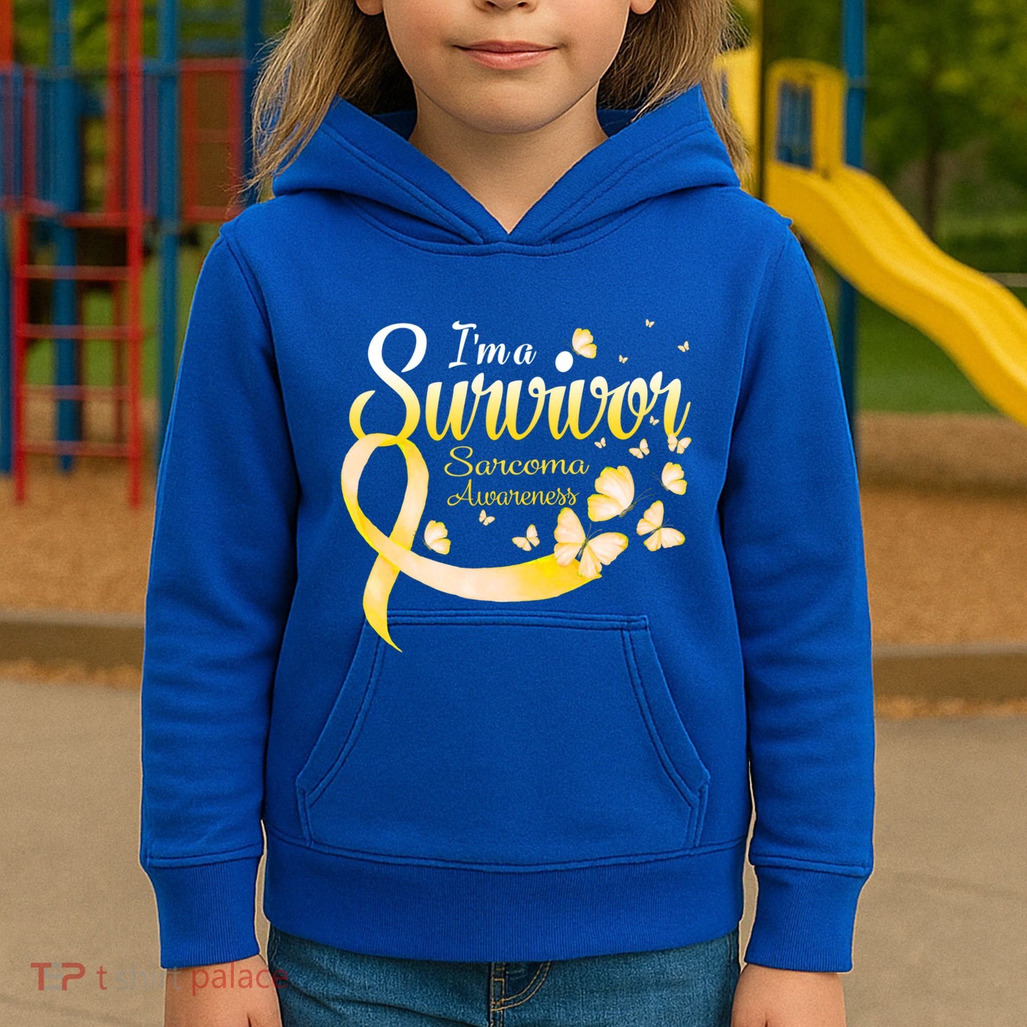 I'm A Survivor Sarcoma Awareness Butterfly Cute Gift Kids Hoodie
