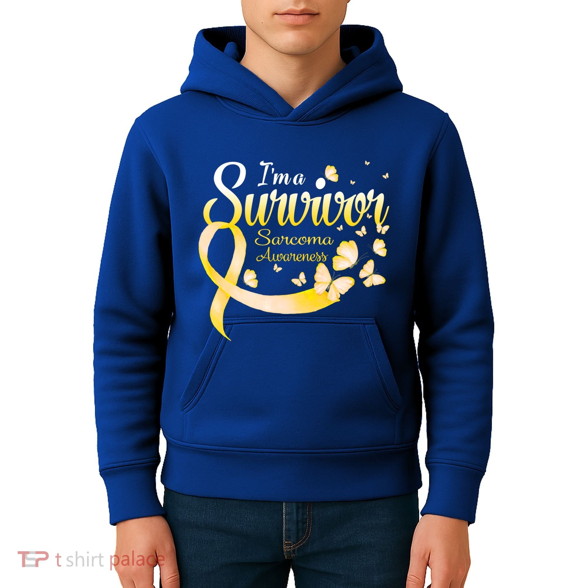 I'm A Survivor Sarcoma Awareness Butterfly Cute Gift Kids Hoodie
