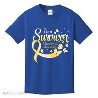 I'm A Survivor Sarcoma Awareness Butterfly Cute Gift Kids T-Shirt thumb 0