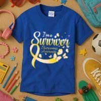 I'm A Survivor Sarcoma Awareness Butterfly Cute Gift Kids T-Shirt thumb 3