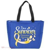 I'm A Survivor Sarcoma Awareness Butterfly Cute Gift Tote Bag thumb 0