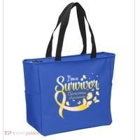I'm A Survivor Sarcoma Awareness Butterfly Cute Gift Tote Bag thumb 2