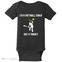 IM A Softball Coach Not A Target Baby Bodysuit thumb 0