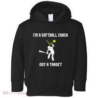 IM A Softball Coach Not A Target Toddler Hoodie thumb 0