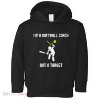 IM A Softball Coach Not A Target Toddler Hoodie thumb 0