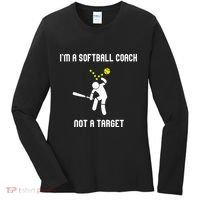 IM A Softball Coach Not A Target Women's Long Sleeve Shirt thumb 0