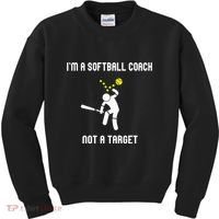 IM A Softball Coach Not A Target Kids Sweatshirt thumb 0