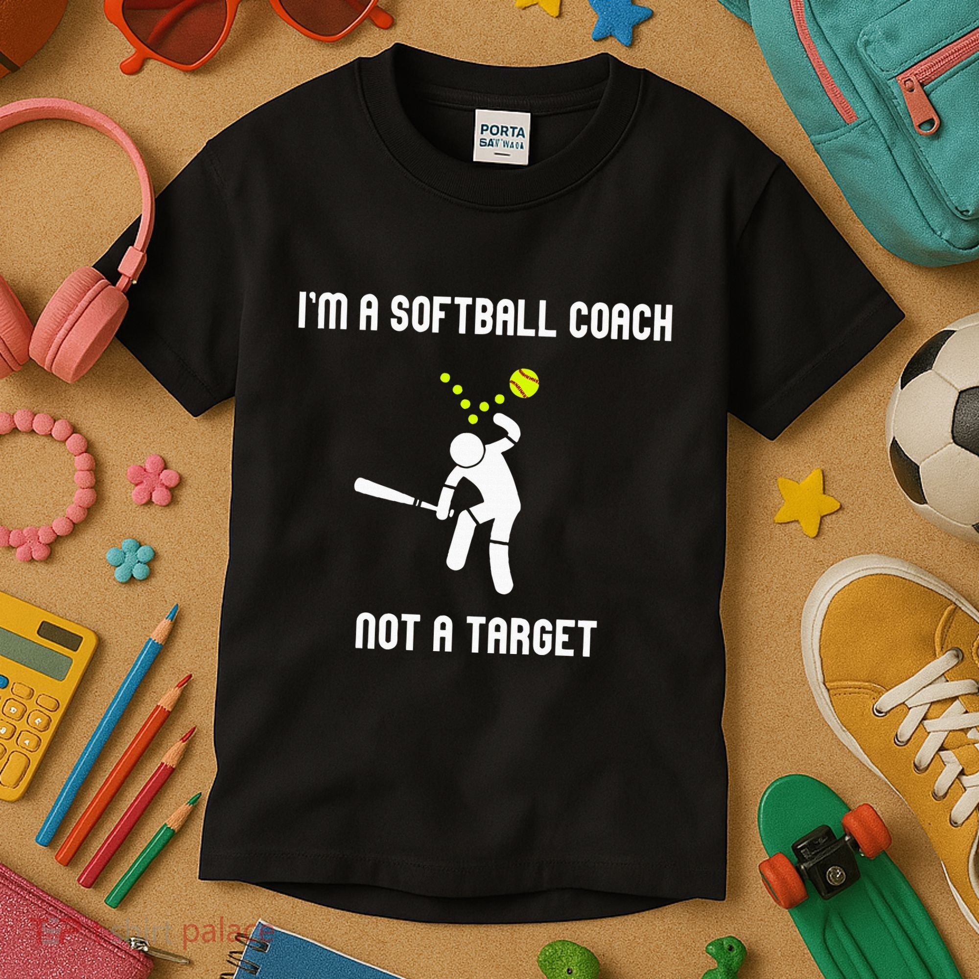 IM A Softball Coach Not A Target Kids T-Shirt