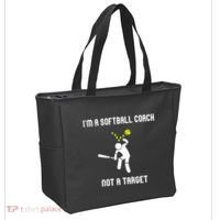IM A Softball Coach Not A Target Tote Bag thumb 2