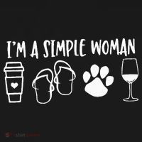 I'm A Simple Woman Coffee Flip Flops Dog Wine Coaster thumb 2