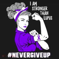 I Am Stronger Than Lupus #Nevergiveup Lupus Awareness Ribbon Cute Gift Women's Hoodie thumb 2