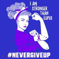 I Am Stronger Than Lupus #Nevergiveup Lupus Awareness Ribbon Cute Gift Mousepad thumb 1