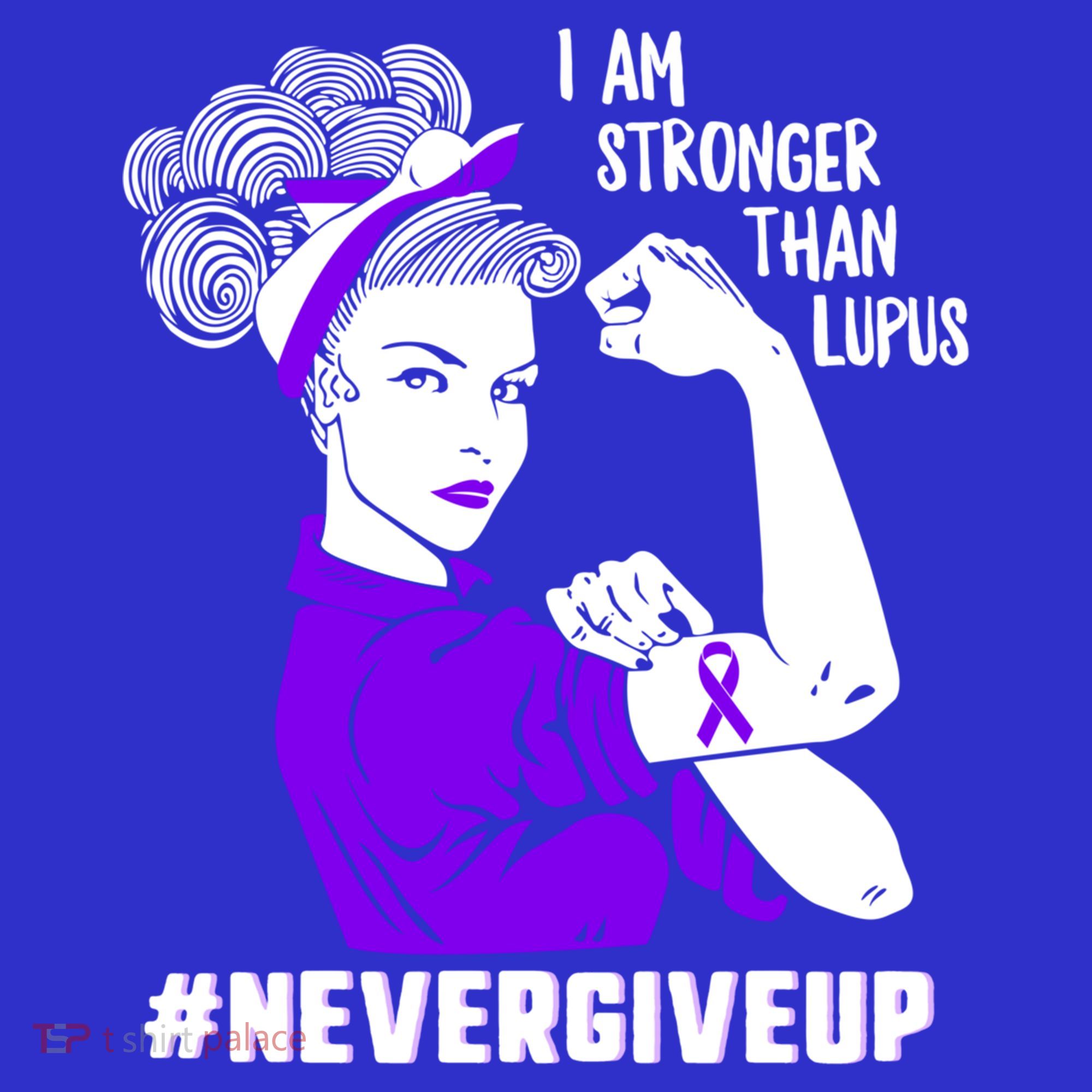 I Am Stronger Than Lupus #Nevergiveup Lupus Awareness Ribbon Cute Gift Kids Sweatshirt