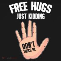 Introvert Anti Social Free Hugs Just Ding Don't Touch Me Gift Women's Hoodie thumb 2