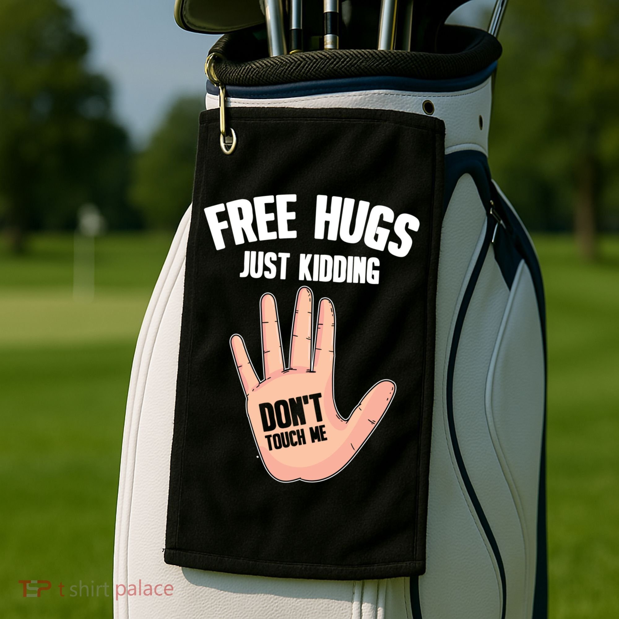 Introvert Anti Social Free Hugs Just Ding Don't Touch Me Gift Golf Towel