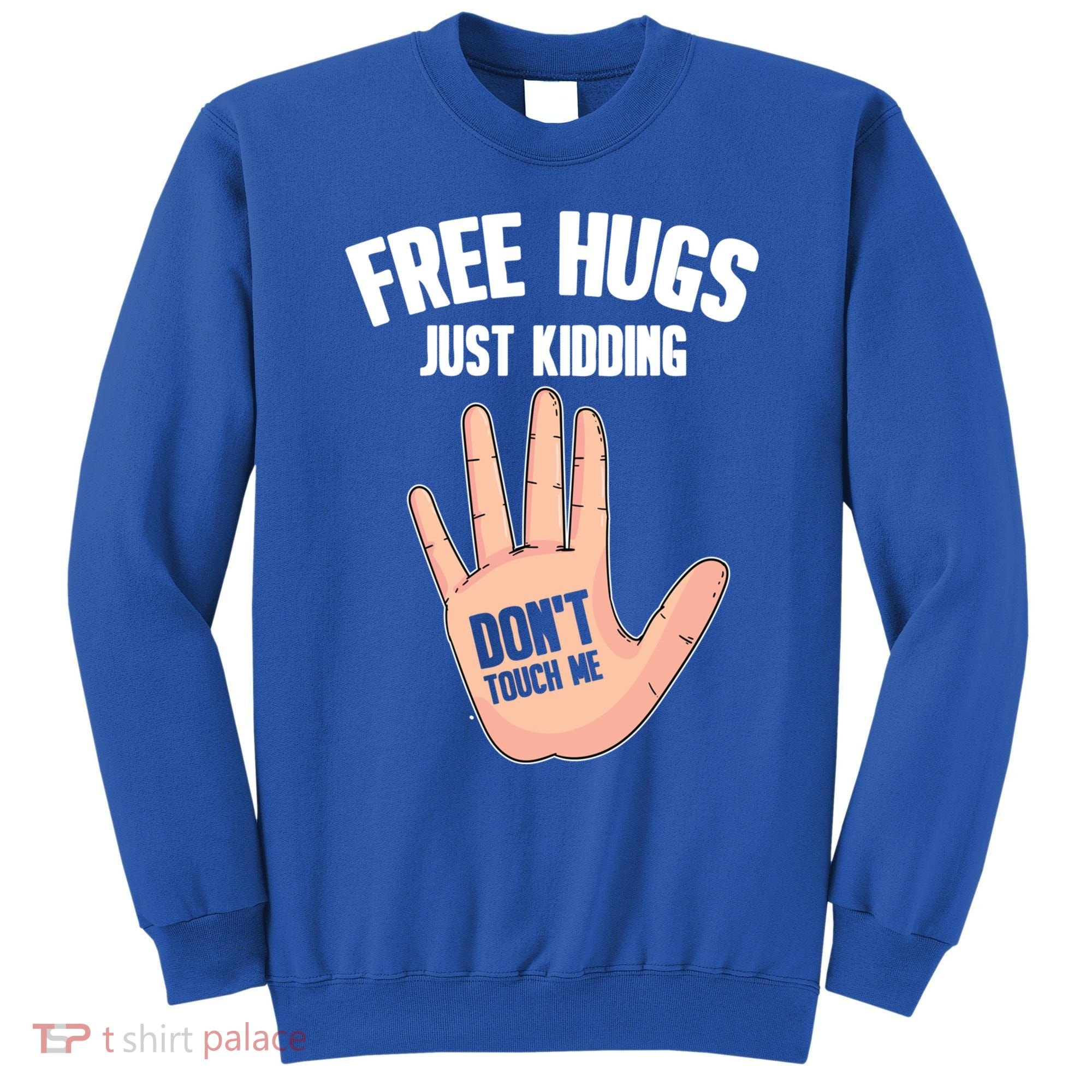 Introvert Anti Social Free Hugs Just Ding Don't Touch Me Gift Sweatshirt