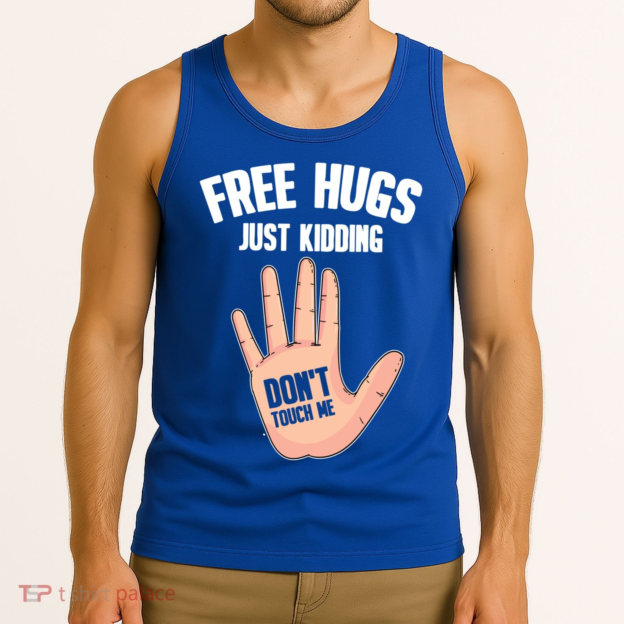 Introvert Anti Social Free Hugs Just Ding Don't Touch Me Gift Tank Top