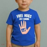 Introvert Anti Social Free Hugs Just Ding Don't Touch Me Gift Toddler T-Shirt thumb 2