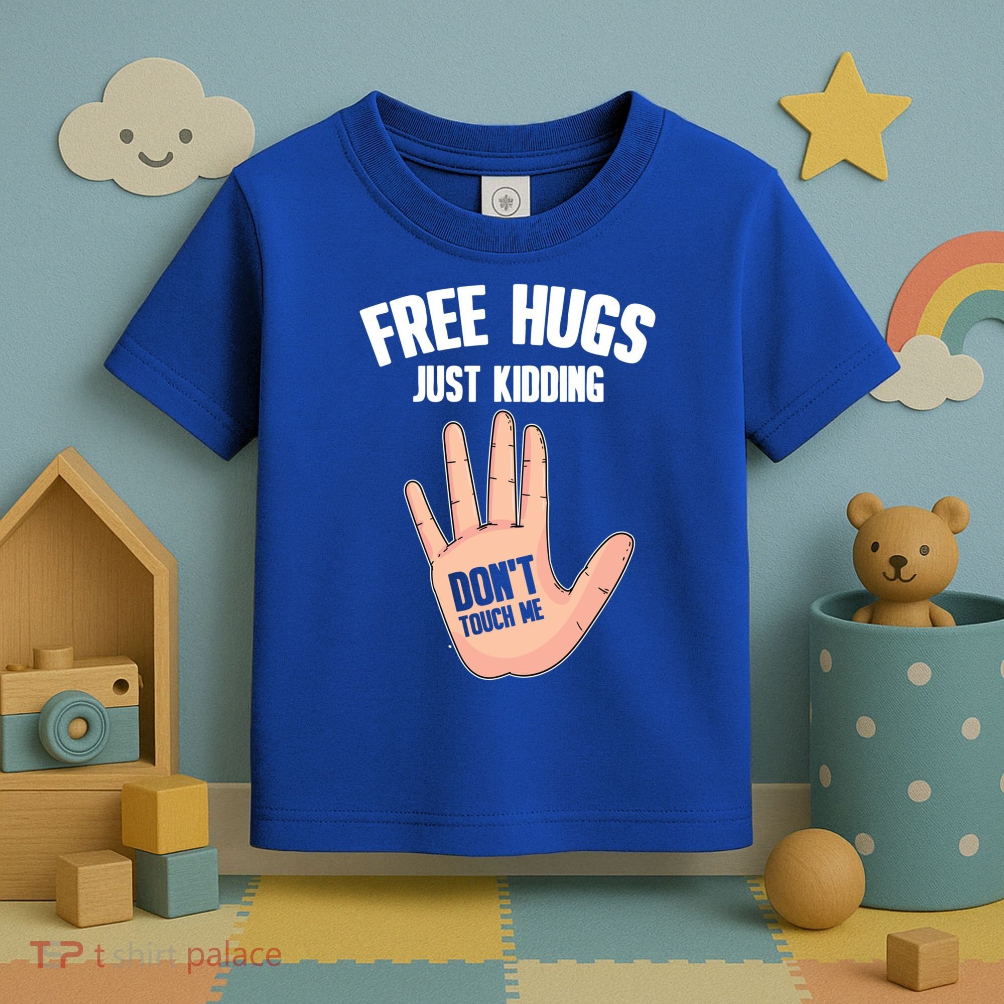 Introvert Anti Social Free Hugs Just Ding Don't Touch Me Gift Toddler T-Shirt