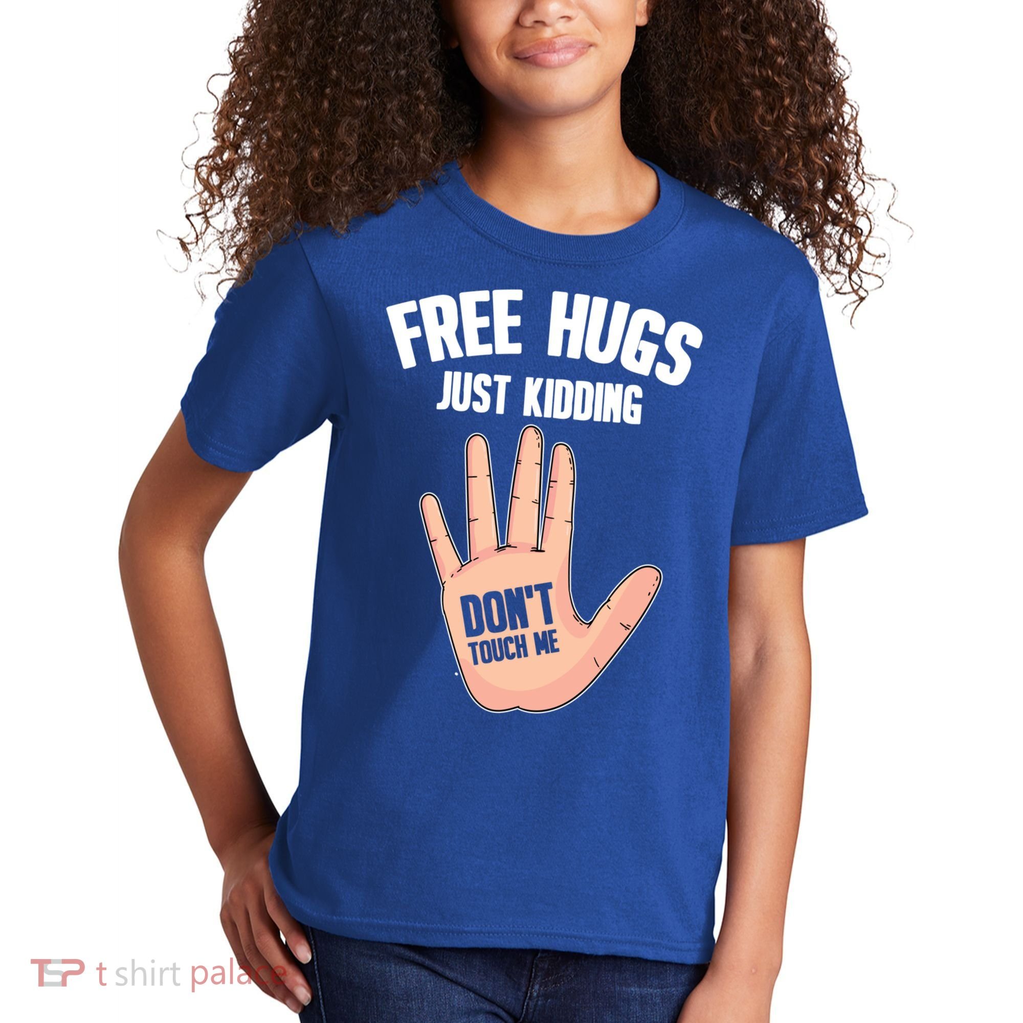 Introvert Anti Social Free Hugs Just Ding Don't Touch Me Gift Kids T-Shirt