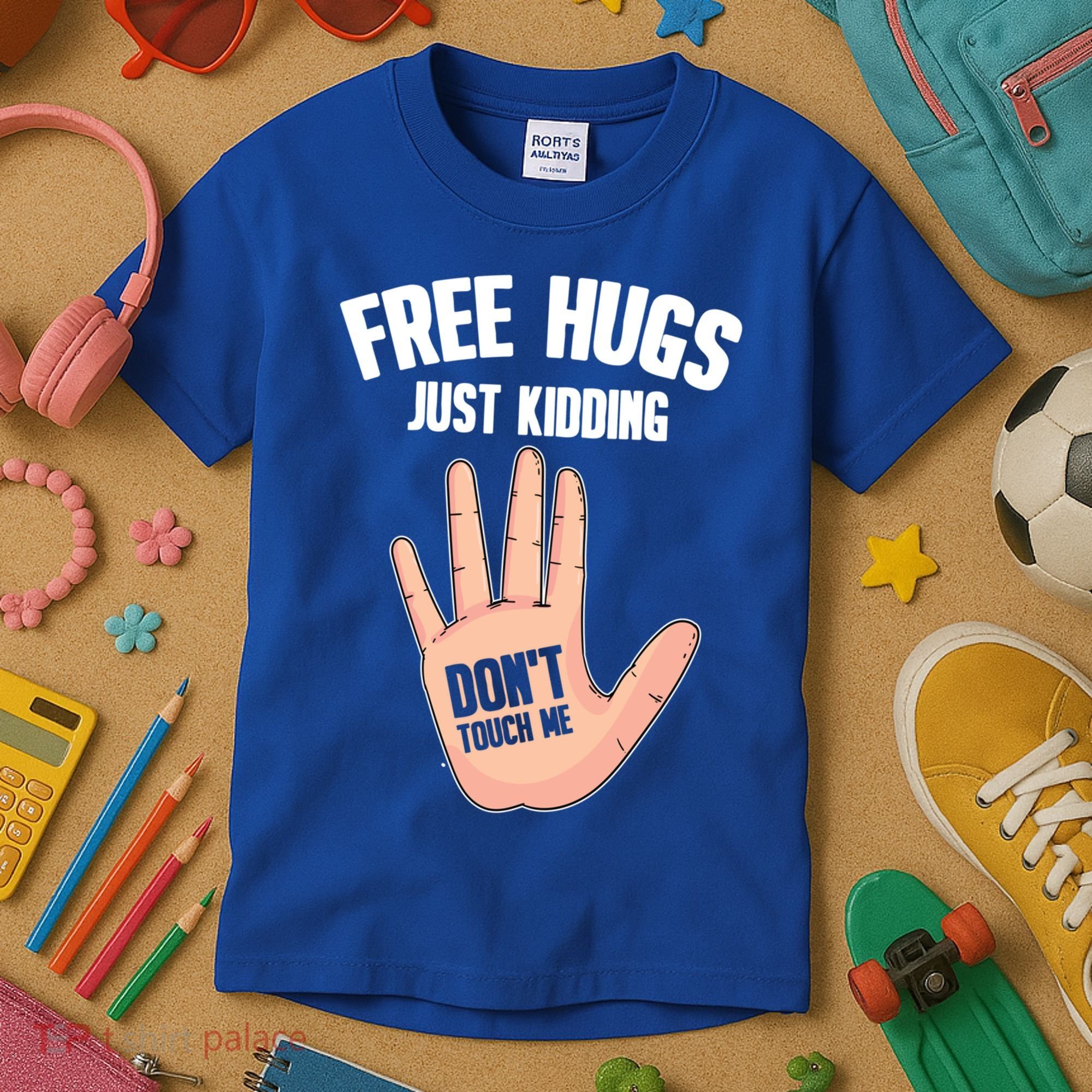 Introvert Anti Social Free Hugs Just Ding Don't Touch Me Gift Kids T-Shirt
