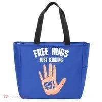 Introvert Anti Social Free Hugs Just Ding Don't Touch Me Gift Tote Bag thumb 0