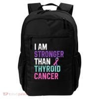 I Am Stronger Than Thyroid Cancer Survivor Awareness Gift Backpack thumb 0