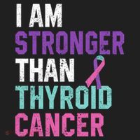 I Am Stronger Than Thyroid Cancer Survivor Awareness Gift Beanie thumb 2