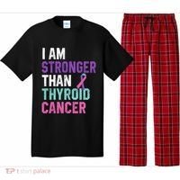 I Am Stronger Than Thyroid Cancer Survivor Awareness Gift Pajama Set thumb 0