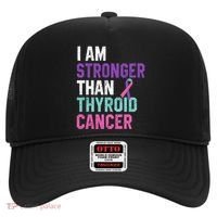 I Am Stronger Than Thyroid Cancer Survivor Awareness Gift Hat thumb 0