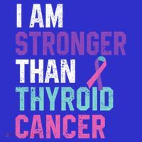 I Am Stronger Than Thyroid Cancer Survivor Awareness Gift Long Sleeve Shirt thumb 2