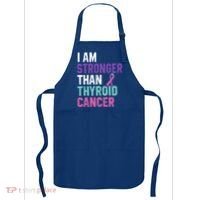 I Am Stronger Than Thyroid Cancer Survivor Awareness Gift Apron thumb 0
