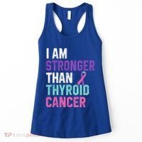 I Am Stronger Than Thyroid Cancer Survivor Awareness Gift Women's Tank Top thumb 0