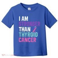 I Am Stronger Than Thyroid Cancer Survivor Awareness Gift Toddler T-Shirt thumb 0