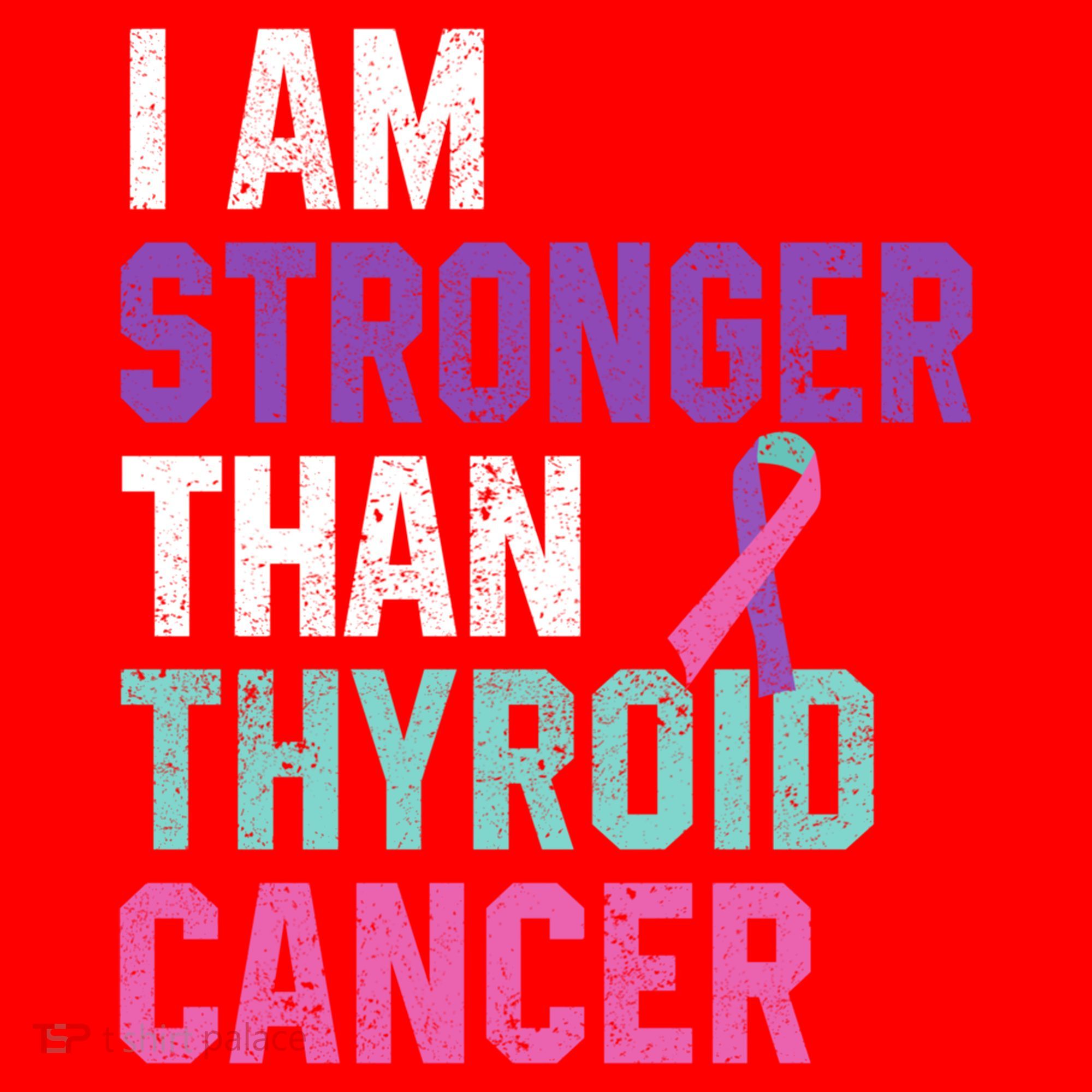 I Am Stronger Than Thyroid Cancer Survivor Awareness Gift Santa Hat