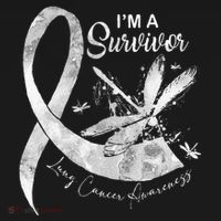 Im A Survivor Lung Cancer Dragonfly White Ribbon Hoodie thumb 7