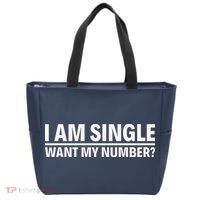I Am Single Want My Number Tote Bag thumb 0
