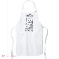 I Am Small And Sensitive But Also Fight Me Funny Cat Apron thumb 0